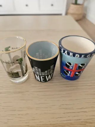 Vasos de chupito souvenir ciudades