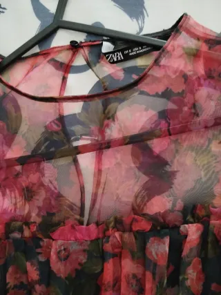 2 Camisas estampadas mujer semitransparente