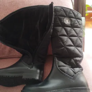 Botas de agua acolchadas forro calentito