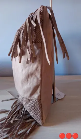 Borsa Artigianale Vera Pelle Beige