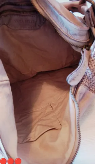 Borsa Artigianale Vera Pelle Beige