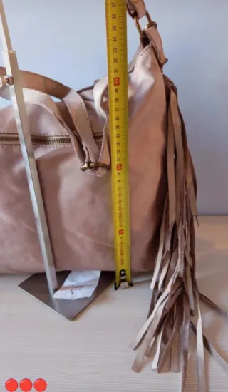 Borsa Artigianale Vera Pelle Beige