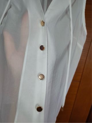 Blusa sin mangas H&M blanca