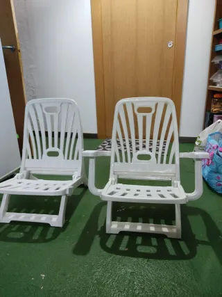 2 Sedie da Spiaggia Bianche