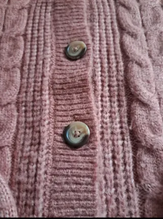 Chaqueta Cortefiel Mohair Rosa Mujer