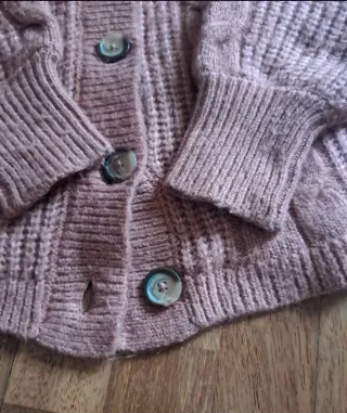 Chaqueta Cortefiel Mohair Rosa Mujer