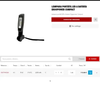 Linterna LED Wurth Recargable