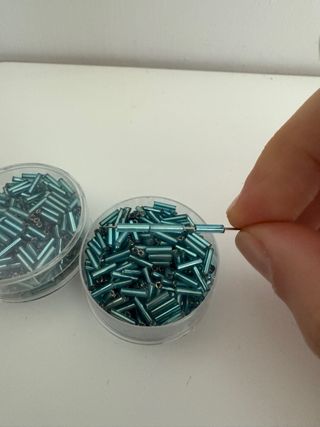 Set perline lunghe blu