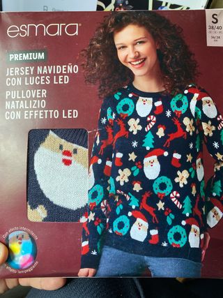 Jersey Navideño Esmara LED Talla S #precintado