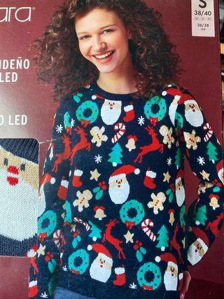 Jersey Navideño Esmara LED Talla S #precintado