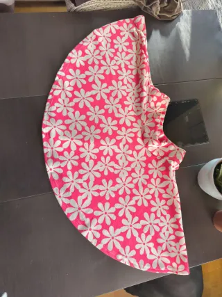 Minifalda flores rosa y blanco