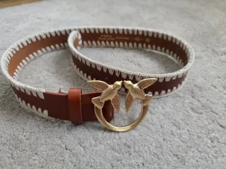 Cinturón Pinko Marrón Talla XS piel guts and love