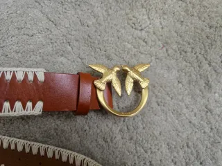 Cinturón Pinko Marrón Talla XS piel guts and love