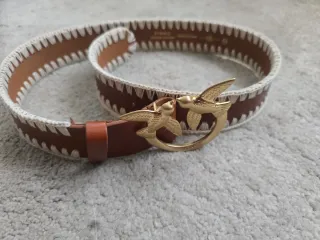 Cinturón Pinko Marrón Talla XS piel guts and love