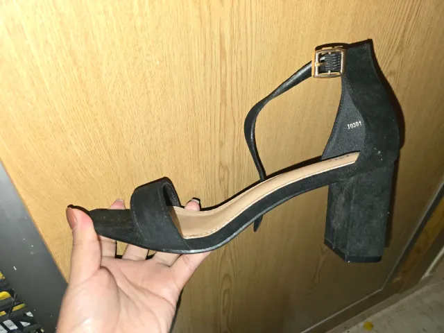 Sandalias de tacón negras