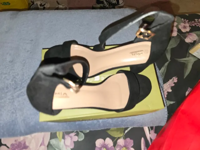 Sandalias de tacón negras