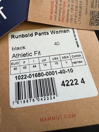 Pantalones senderismo Mammut Runbold Mujer 40