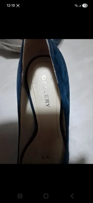 Scarpe tacco 10 blu n.38