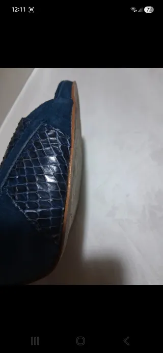 Scarpe tacco 10 blu n.38