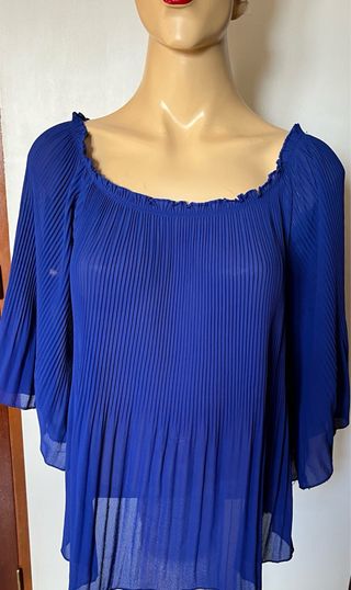 Blusa fluida plisada oversize T XXL