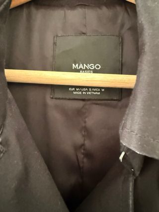 Gabardina Mango Negra Mujer