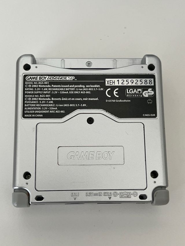 Nintendo Game Boy Advance SP Plata con caja