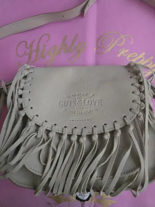 Bolso Guts & Love Piel Flecos Beige