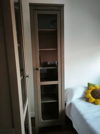 Set di 2 vetrine alte in legno e vetro (Ikea)