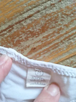 Top bikini blanco anudado