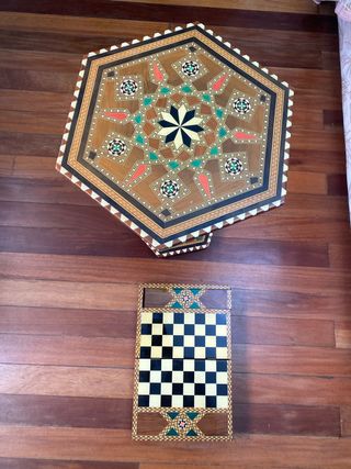 conjunto marquetería taracea.