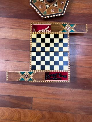 conjunto marquetería taracea.