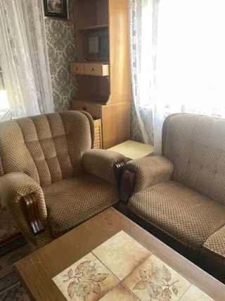 Sofás y sillones antiguos de tela