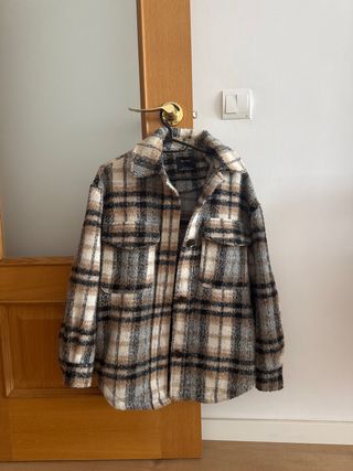 Chaqueta cuadros oversize
