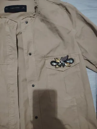 Chaqueta Zara Mujer Beige