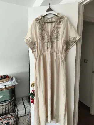 Kaftán Zara Lino Bordado a mano