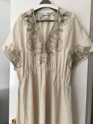 Kaftán Zara Lino Bordado a mano