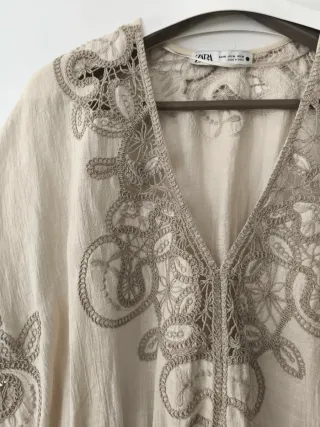 Kaftán Zara Lino Bordado a mano