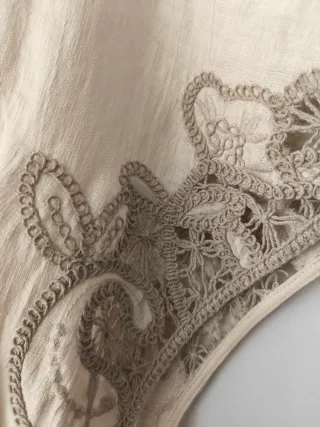 Kaftán Zara Lino Bordado a mano