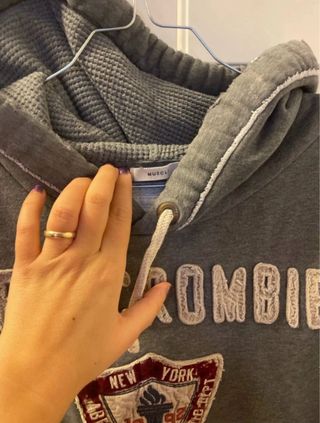 Felpa Abercrombie & Fitch Grigia Uomo