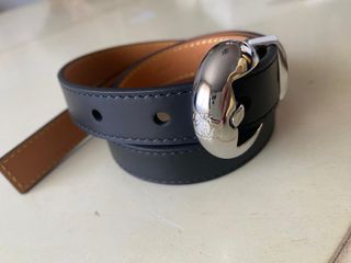 Cinturón Loewe Negro Hebilla Plateada