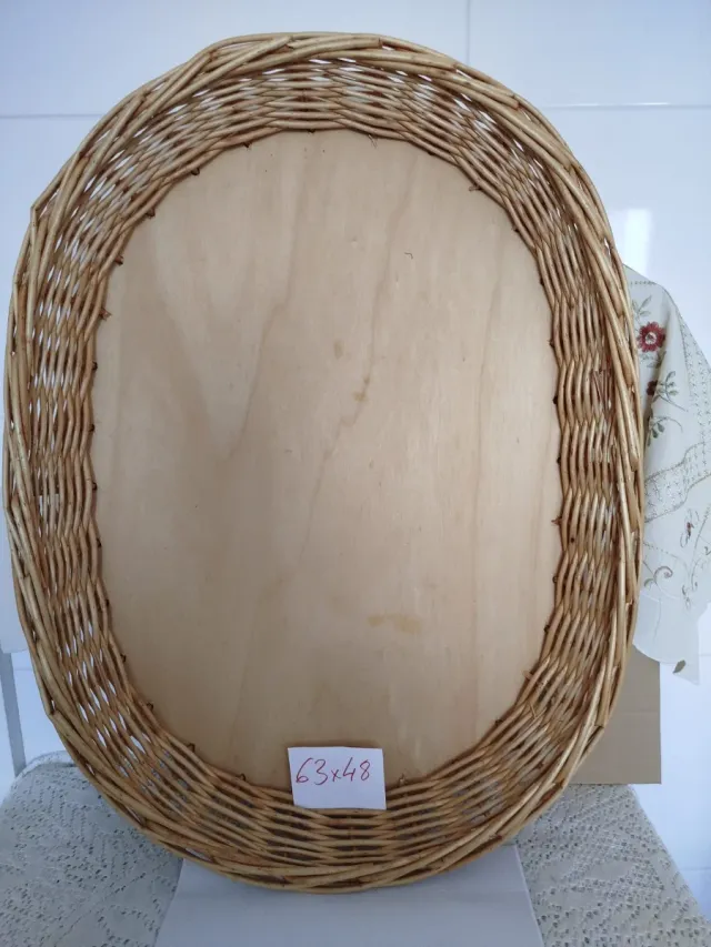 Cesta Mimbre Grande Asa Alta