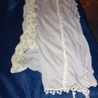 Sciarpa leggera blu e beige