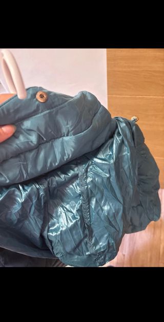 Chaqueta acolchada verde azulado