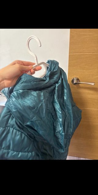 Chaqueta acolchada verde azulado