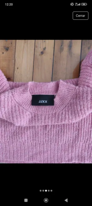 Jersey lana rosa oversize mujer