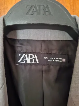 Americana Oversize Gris Zara Talla S