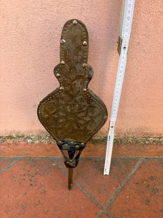Mantice/Soffiatore Antico Camino Metallo Decorato