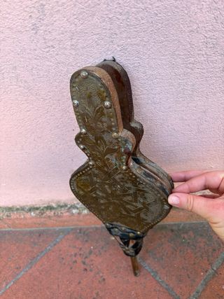 Mantice/Soffiatore Antico Camino Metallo Decorato