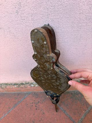 Mantice/Soffiatore Antico Camino Metallo Decorato