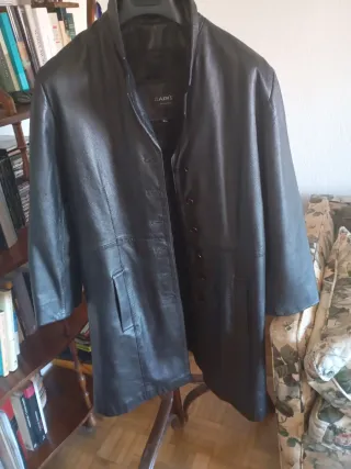 Abrigo de cuero ZAR'S Negro Talla XL